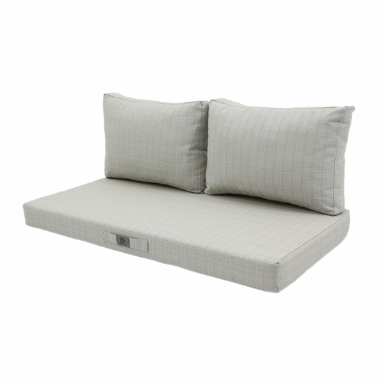 Coussins pour salon de jardin déhoussable 120x60cm - turquoise chiné