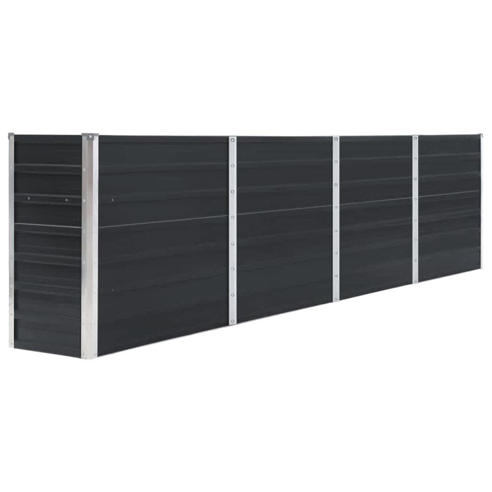 Jardinière 320x40x77 cm acier galvanisé anthracite