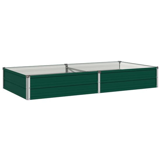 Jardin surélevé vert 160 x 80 x 24 cm acier laminé à froid