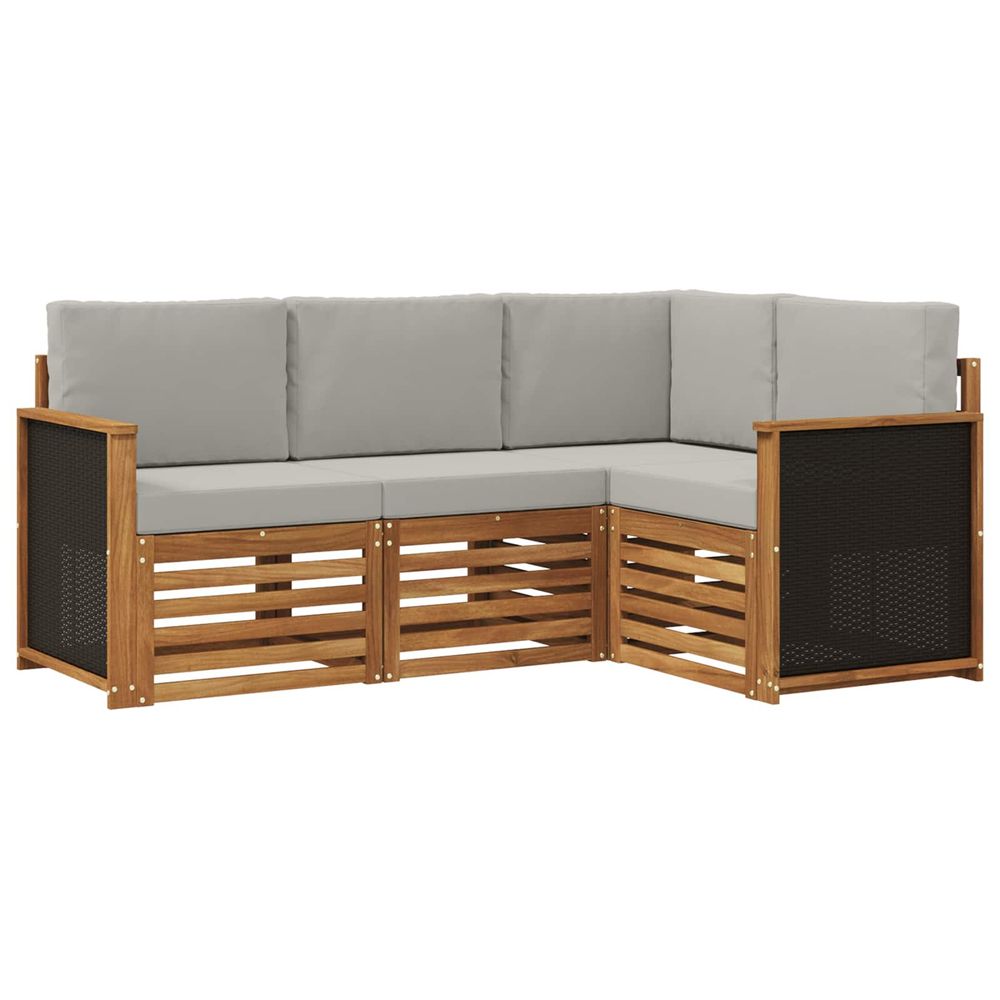 Ensemble de canapés d'extérieur 4 pc polyester