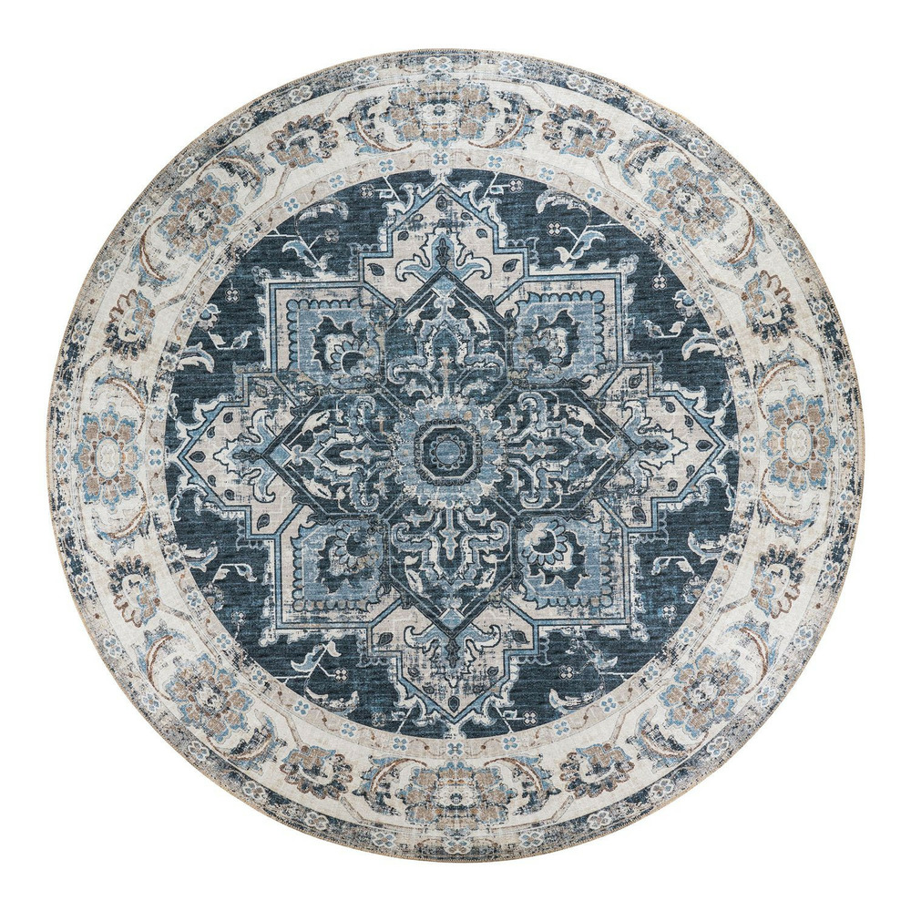 Tapis rond bleu ø 200 cm
