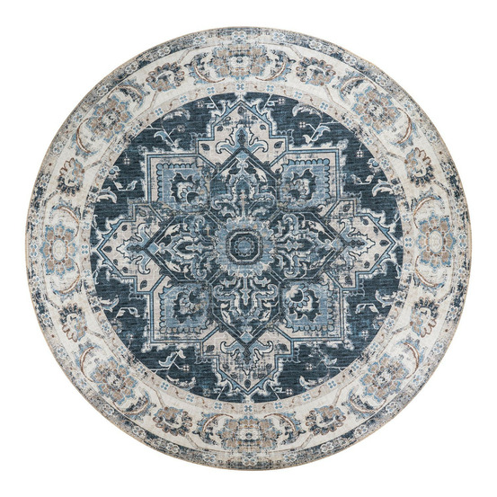 Tapis rond bleu ø 200 cm