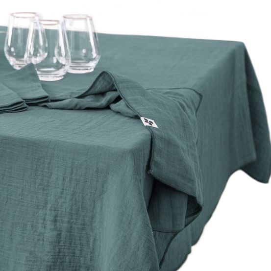 Nappe rectangle gaze de coton gaia