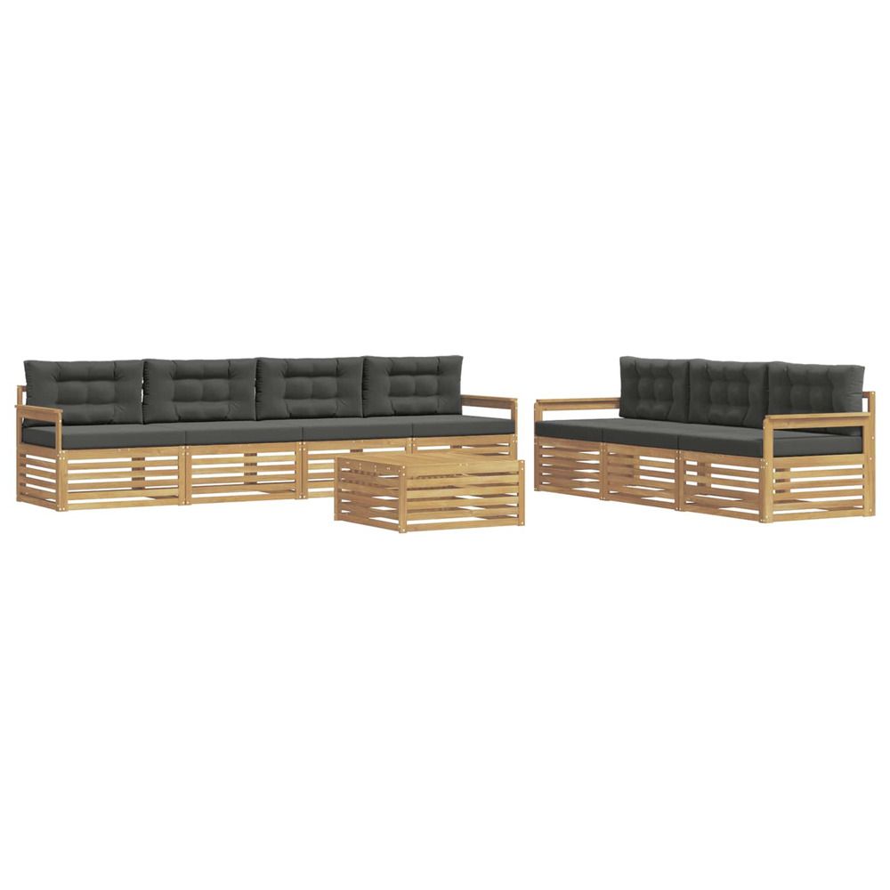 Ensemble de canapés d'extérieur 8 pc blanc et anthracite