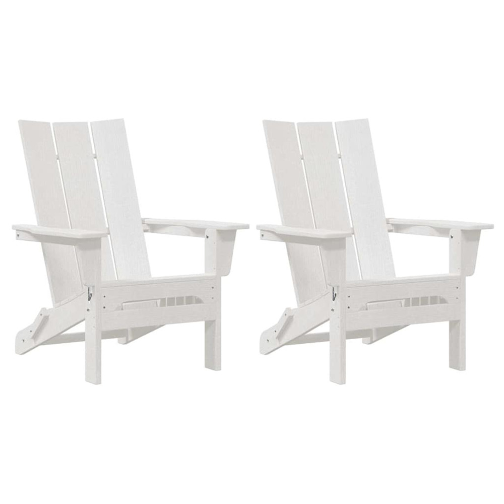 Chaise de jardin 2 pcs blanc 80.5 x 74.5 x 92 cm polyéthylène