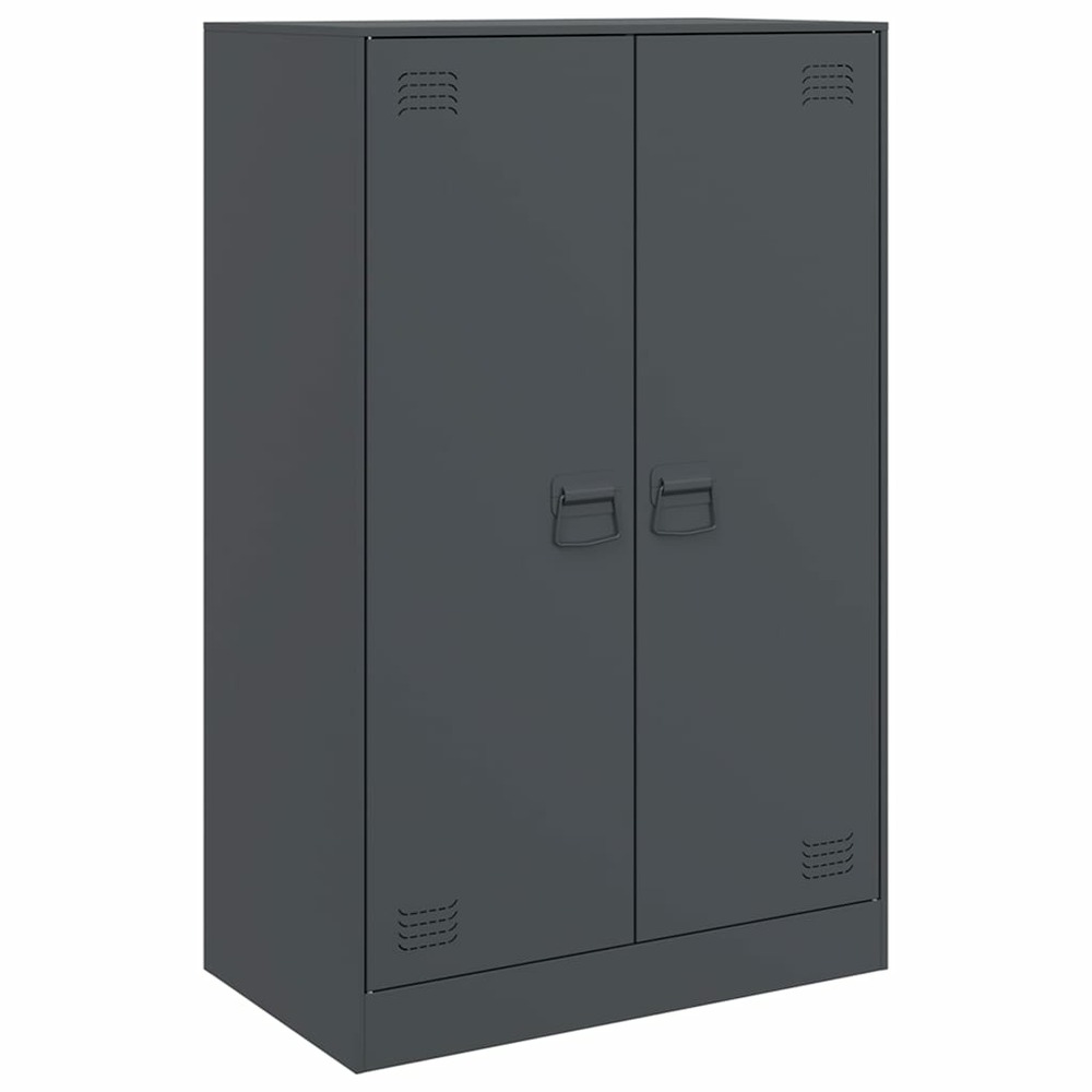 Buffet bahut commode armoire meuble de rangement organisateur cuisine salle de séjour salon 67 x 39 x 107 cm acier anthracite
