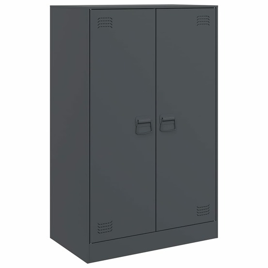 Buffet bahut commode armoire meuble de rangement organisateur cuisine salle de séjour salon 67 x 39 x 107 cm acier anthracite