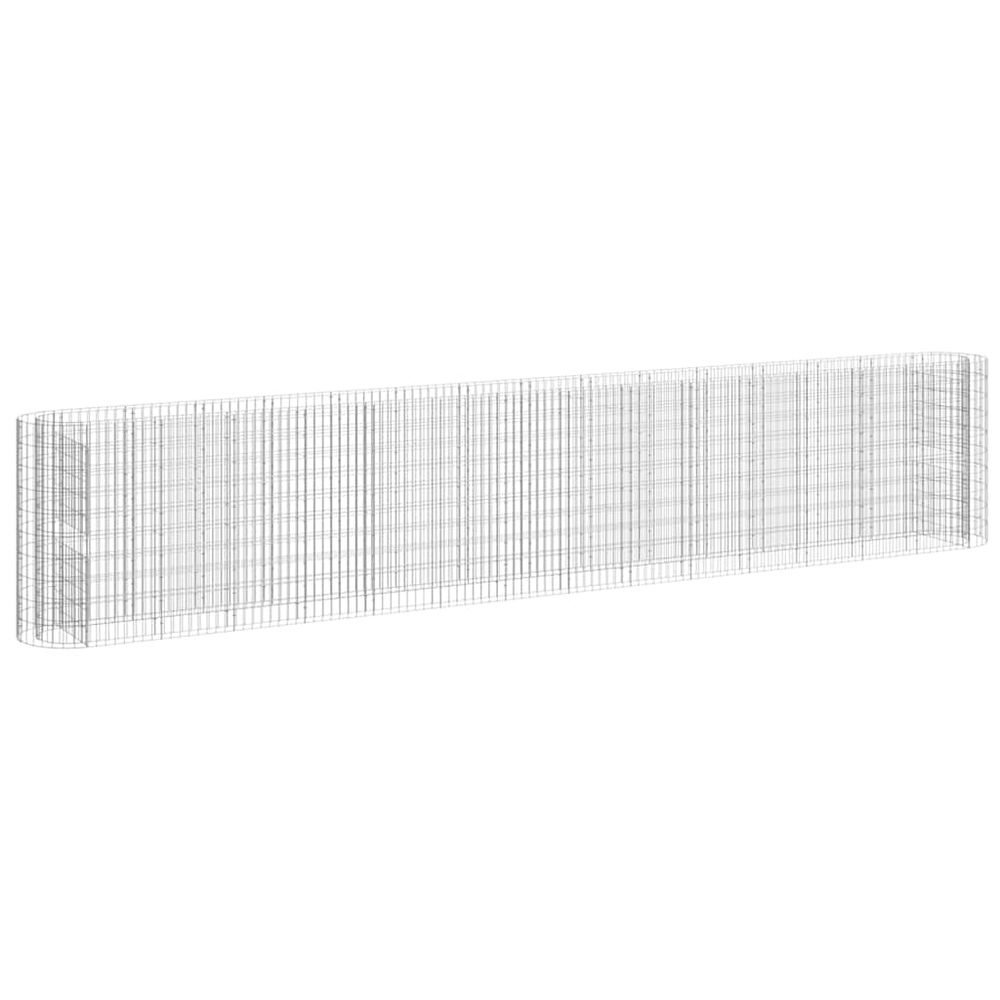 Lit surélevé à gabion fer galvanisé 540x50x100 cm