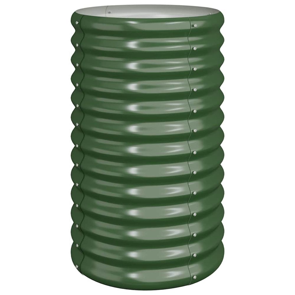 Jardinière d'extérieur de jardin acier galvanisé 40x40x68 cm vert