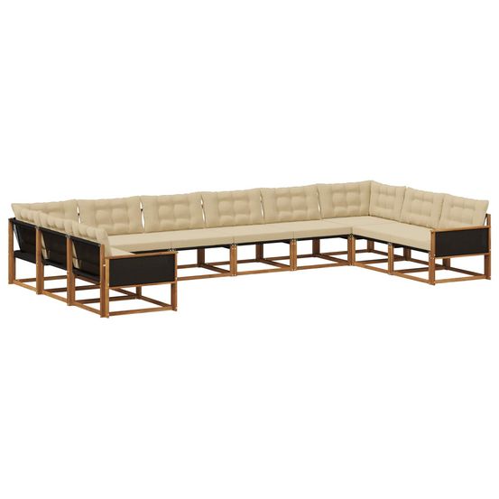 Ensemble de canapés d'extérieur 10 pc naturel et beige