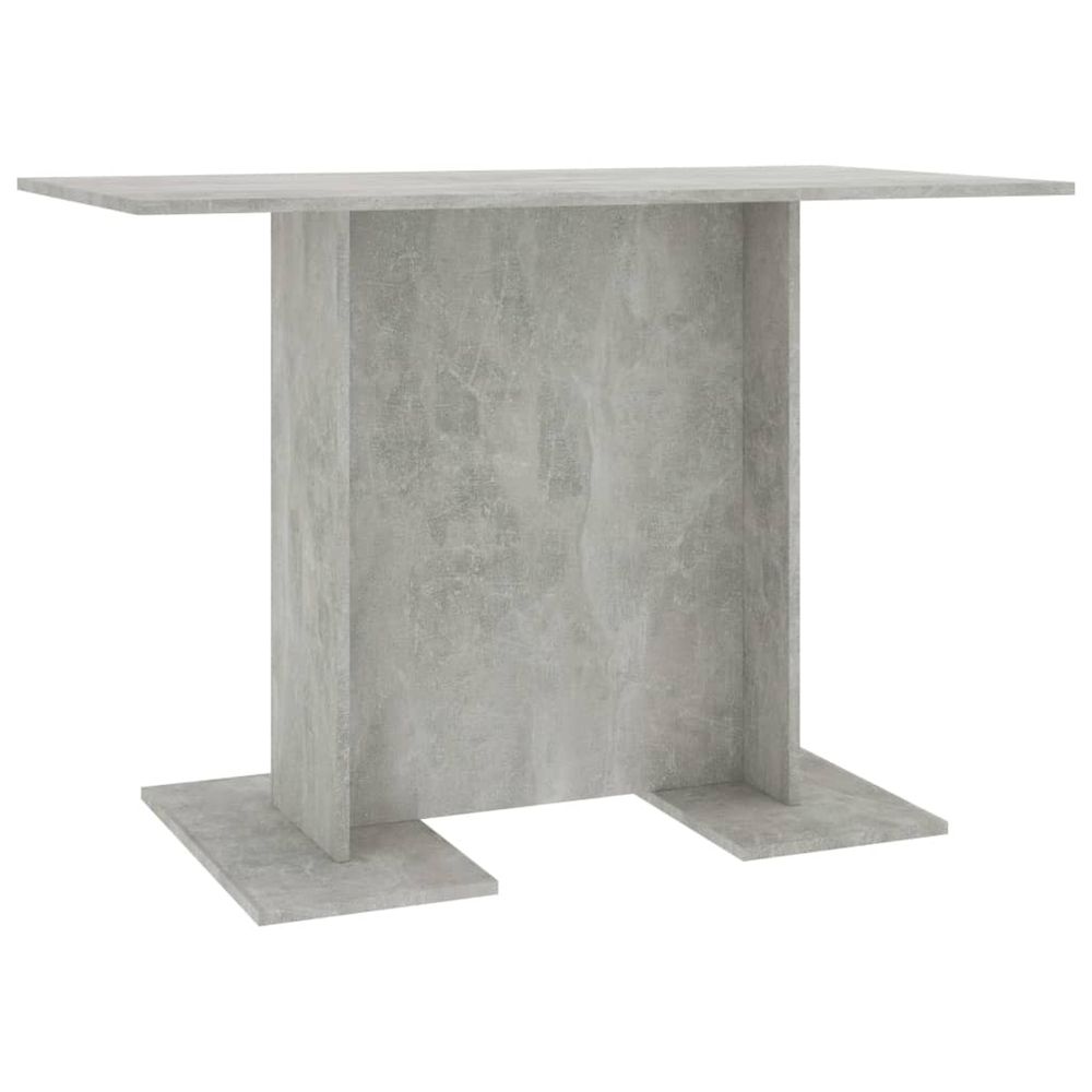 Table de salle à manger gris béton 110 x 60 x 75 cm aggloméré