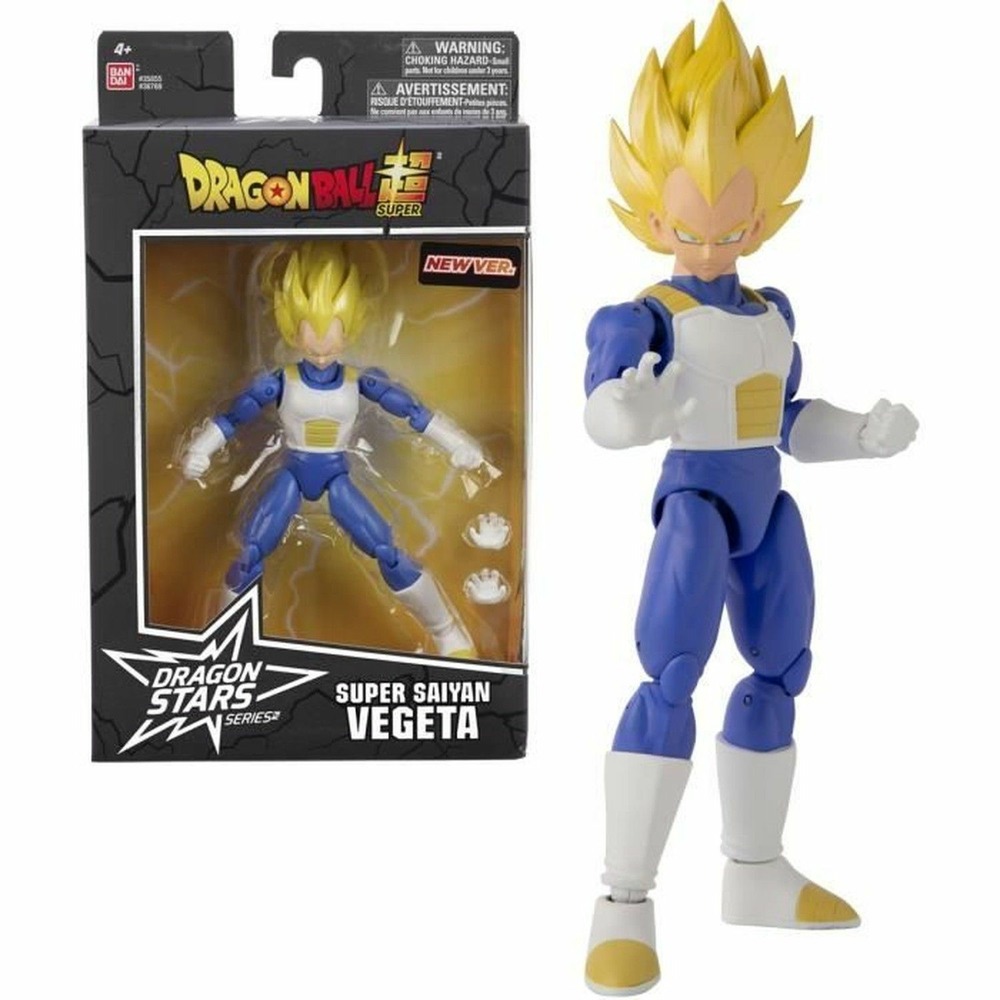 Figurine dragon ball super - super saiyan vegeta - 17 cm - 16 points d'articulation