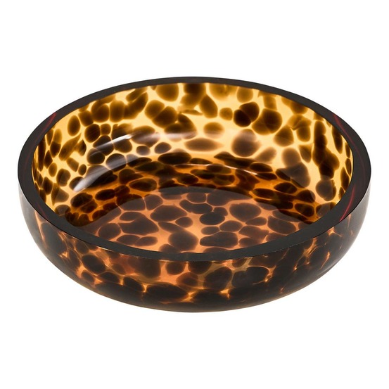 5five - porte-savon en verre dotty flammes marron
