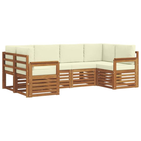 Ensemble de canapés d'extérieur 6 pc naturel et crème