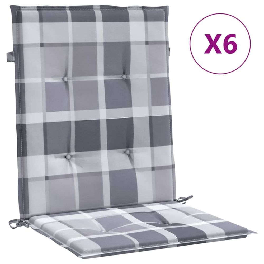 Coussins de chaise de jardin 6 pc tissu oxford 100 x 50 x 3 cm