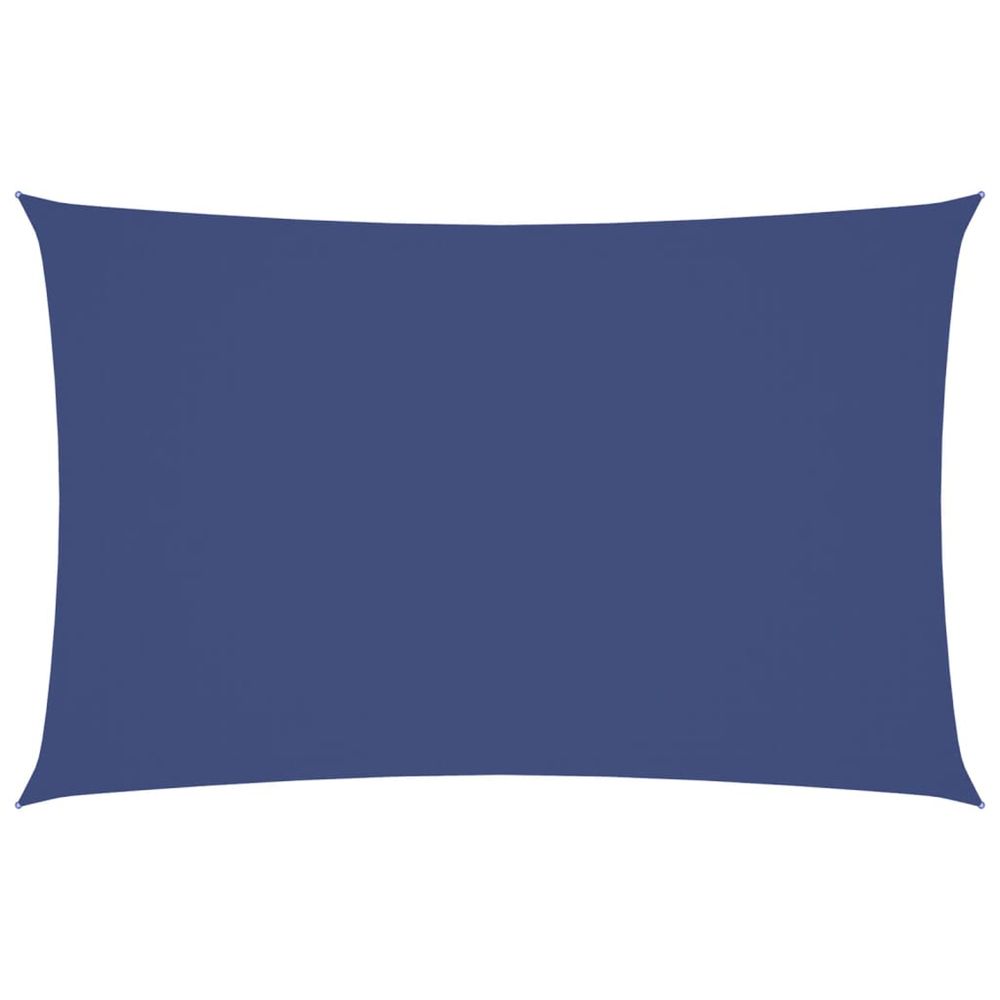 Voile de parasol tissu oxford rectangulaire 2x5 m bleu