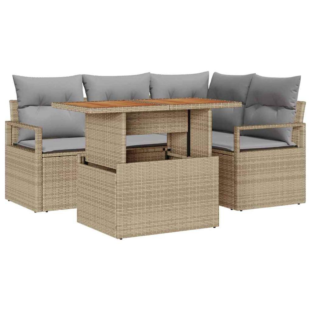 Ensemble de canapé de jardin 5 pc 4-nombre de places
