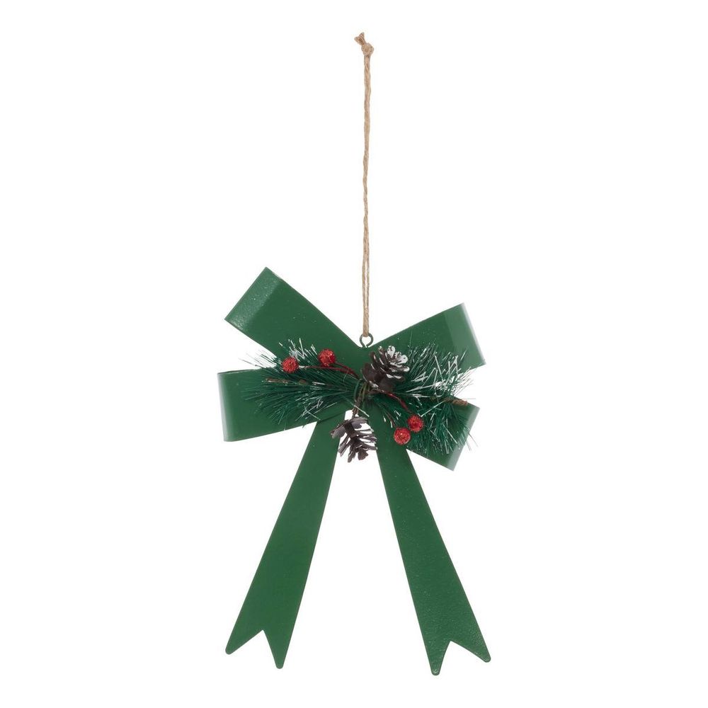 Suspension de sapin nœud et branche en métal vert 17 cm