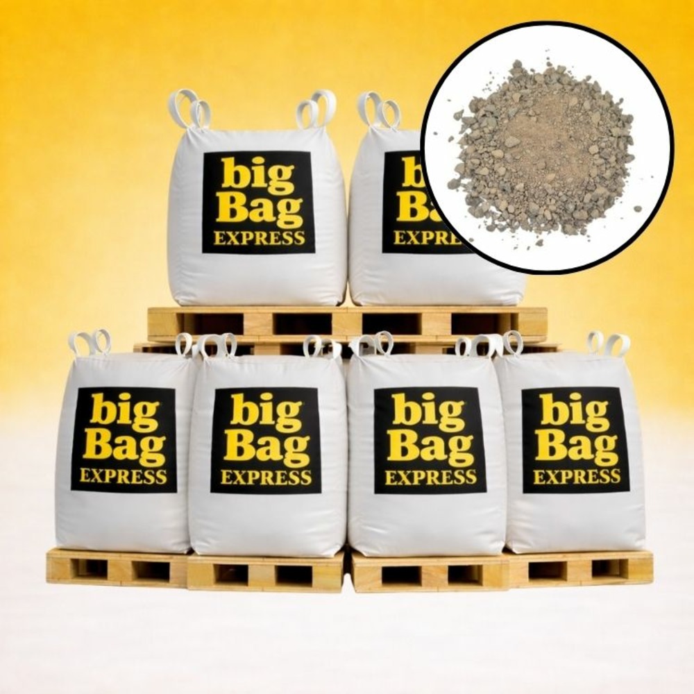 Pack 6 x big bag de +/- 1,5t sable à tranchée gris ø 0/6 mm - livraison premium