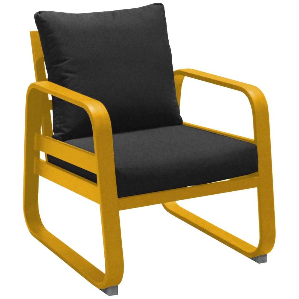 Fauteuil extérieur lounge en aluminium tonio