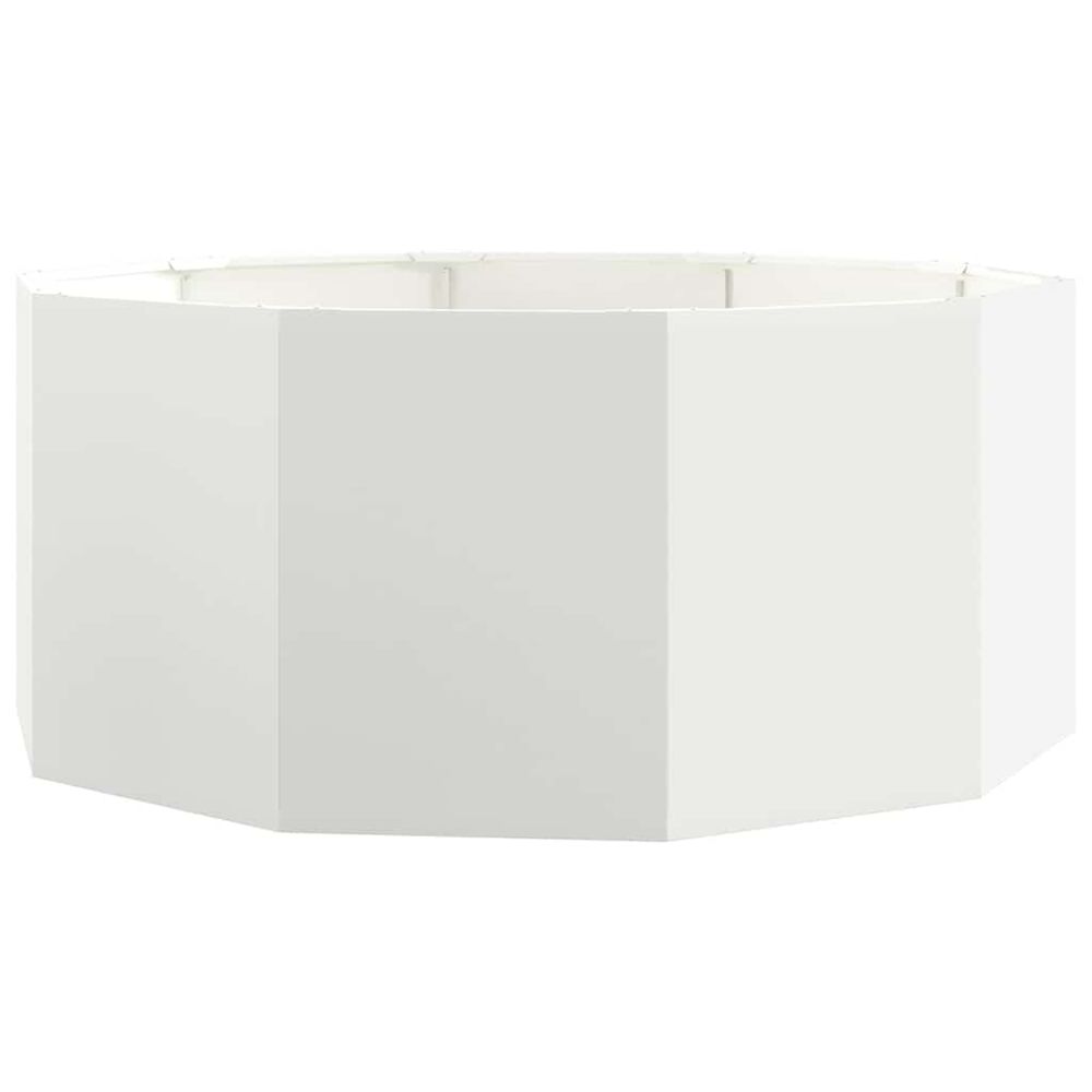 Jardinière d'extérieur blanc 120 x 120 x 50 cm acier