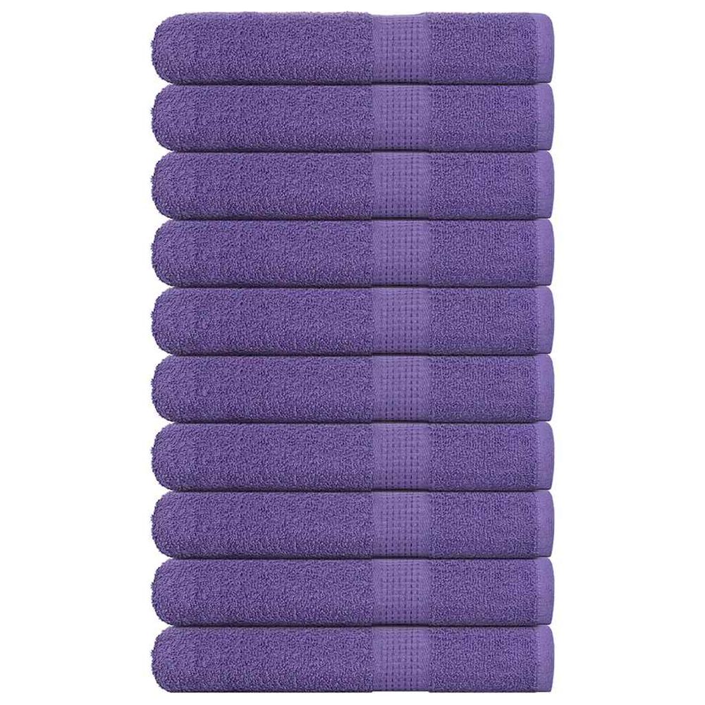 Serviettes de sauna frogn 10 pcs violet 80x200 cm 360 g/m²
