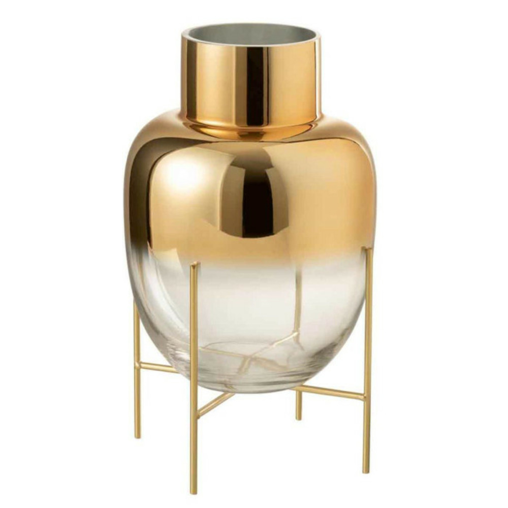 Vase cylindrique sur pied 