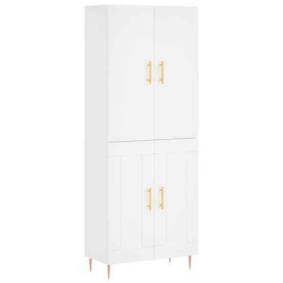 Buffet bahut commode armoire meuble de rangement organisateur cuisine salle de séjour salon haut 69,5 x 34 x 180 cm bois d'in