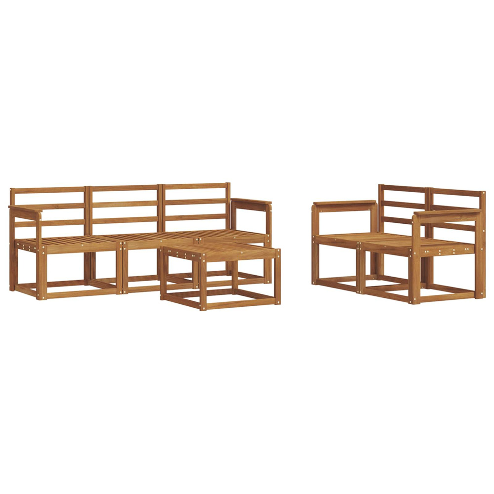 Ensemble de canapés d'extérieur 6 pcs naturel