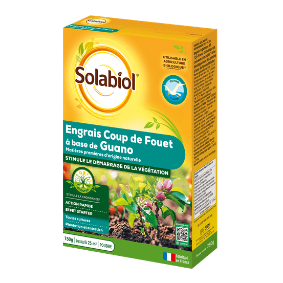 Solabiol engrais coup de fouet - 750g - jusqu'à 25m² - stimule le démarage de la végétation - pour toutes les cultures - uab
