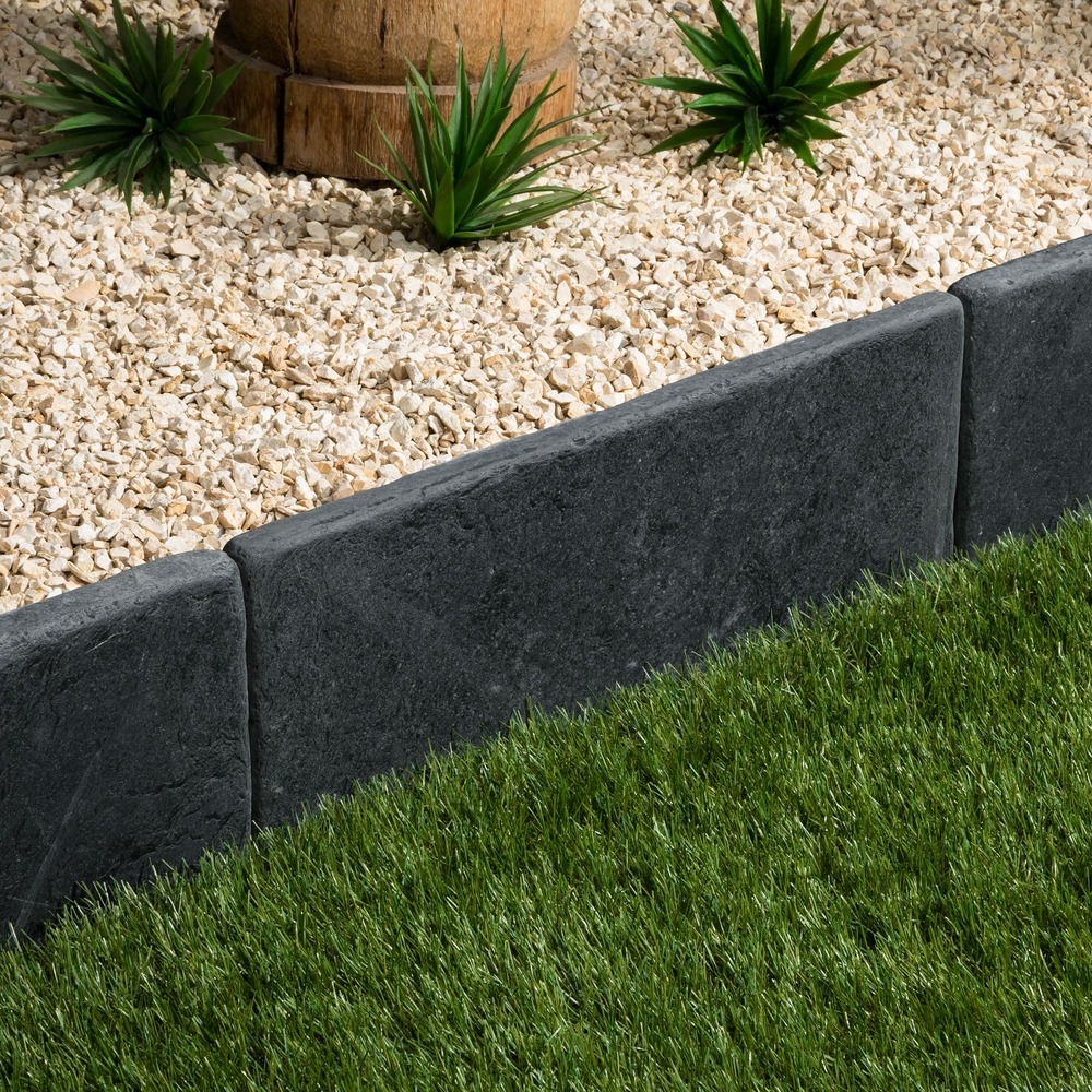 Bordure de jardin ardoise noire vieillie 50x25x3 cm (lot de 20 bordures soit 10 mètres) - ro'ma nature