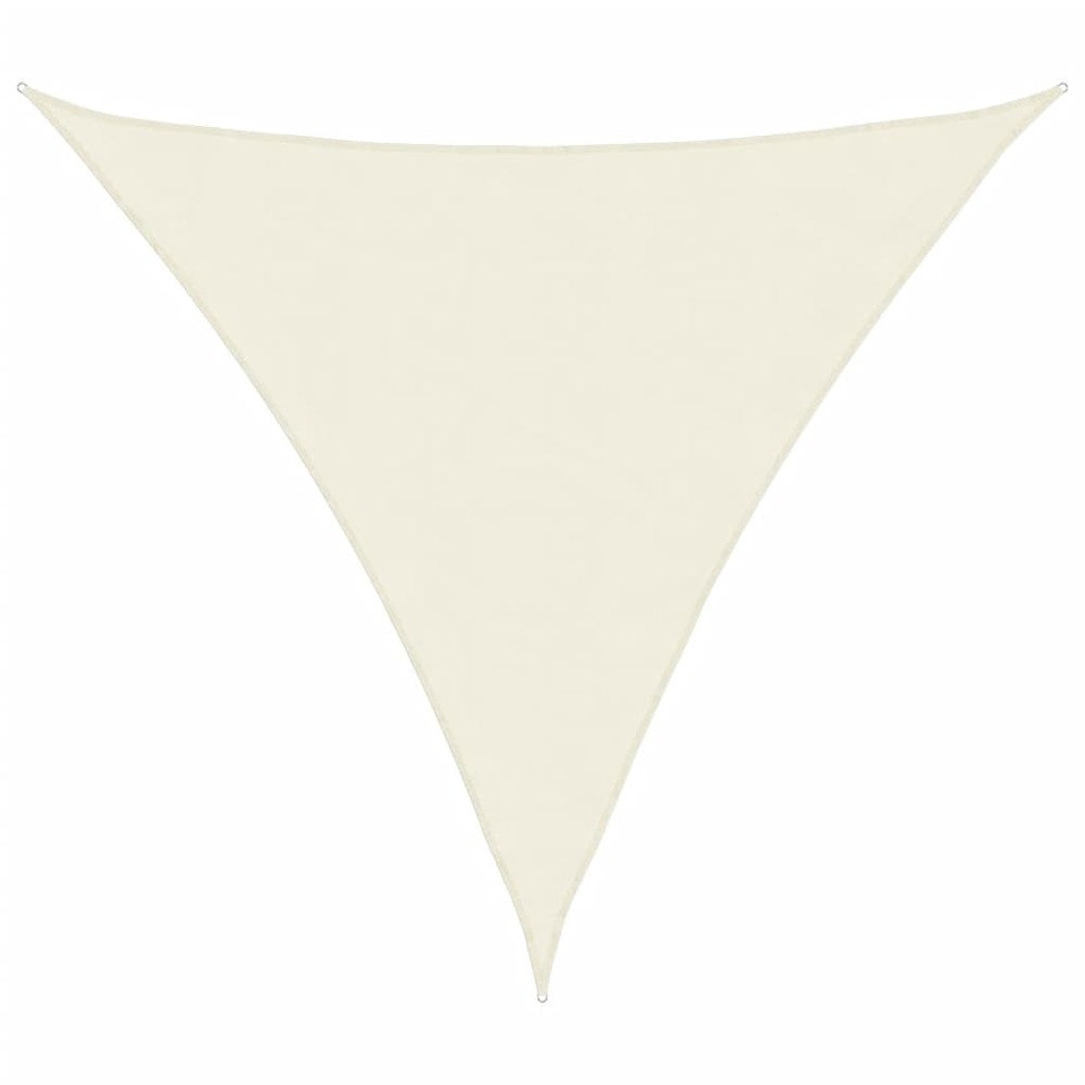 Voile de parasol tissu oxford triangulaire 3x3x3 m crème