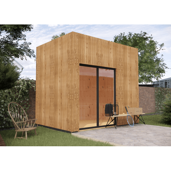 Studio de jardin 4 saisons en bois 3,3 x 2,4 x 3,2 m / isolation re2020 avec plancher isolé / menuiseries alu k-line