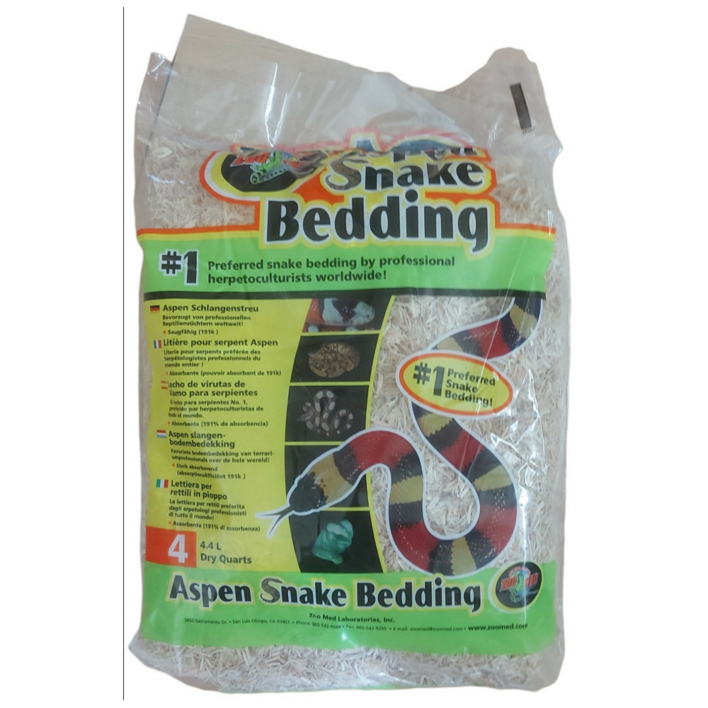Litière pour serpents aspen de zoo med de 4.4 litres
