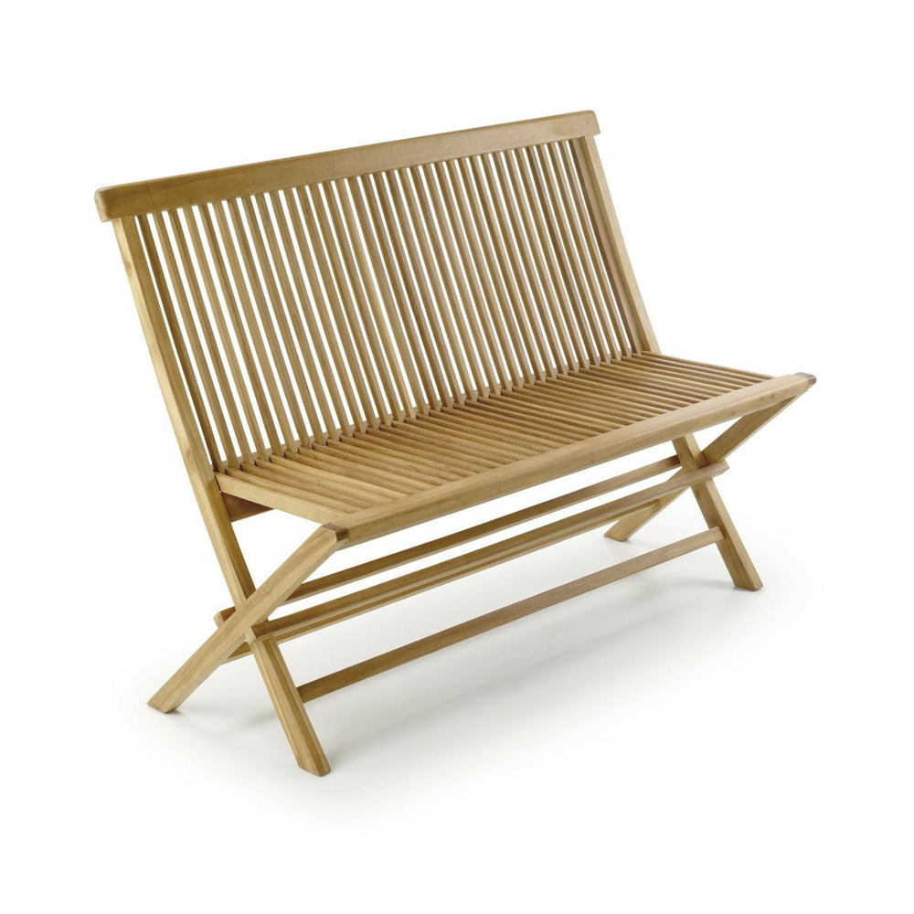 Banc 2 places bois naturel - yvanelle décoration d'autrefois