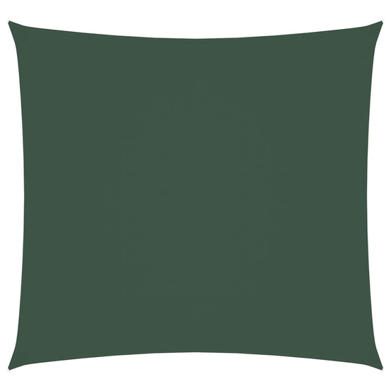 Voile de parasol tissu oxford carré 3x3 m vert foncé