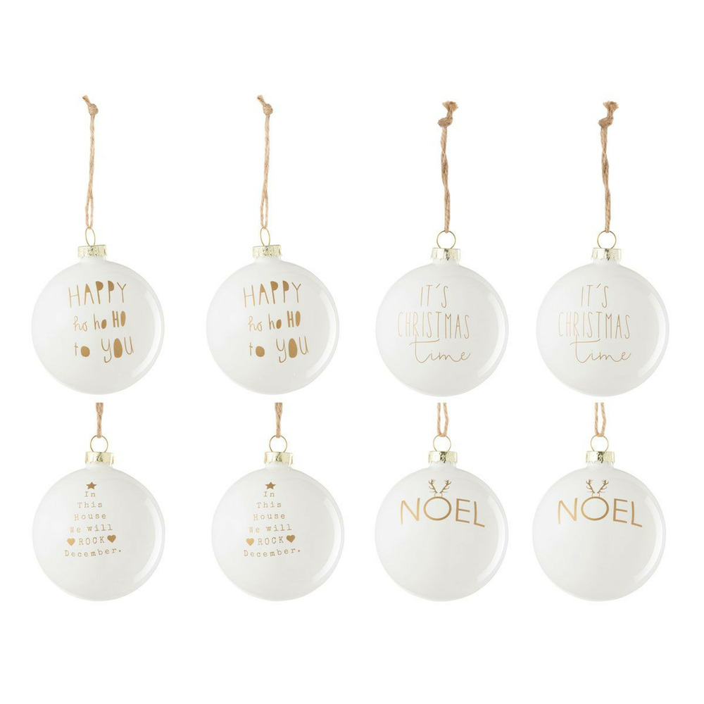 Lot de 8 boules de noël 