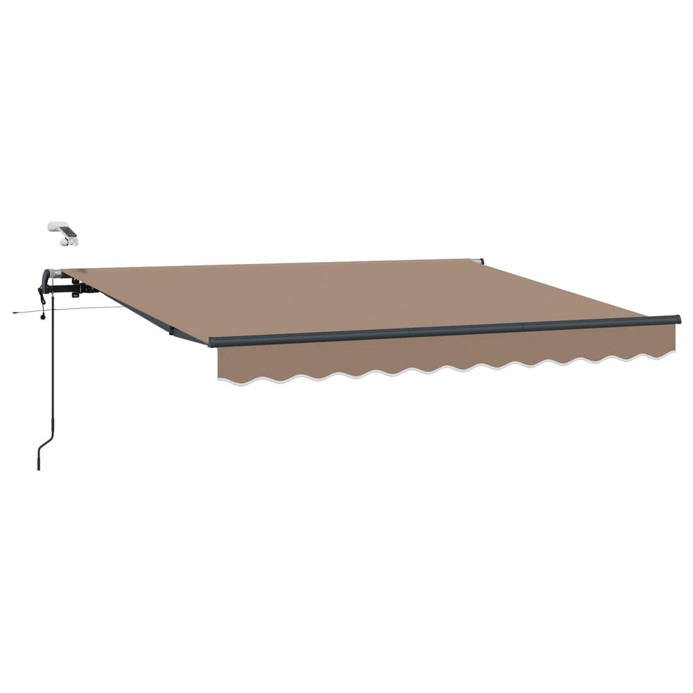 Auvent rétractable taupe 500 × 350 cm polyester