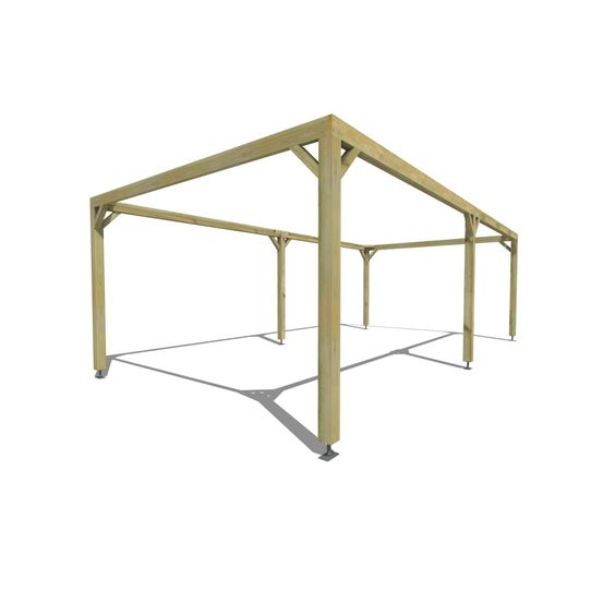 Pergola bois • 8m x 4m • indépendante • cadre simple • livraison comprise