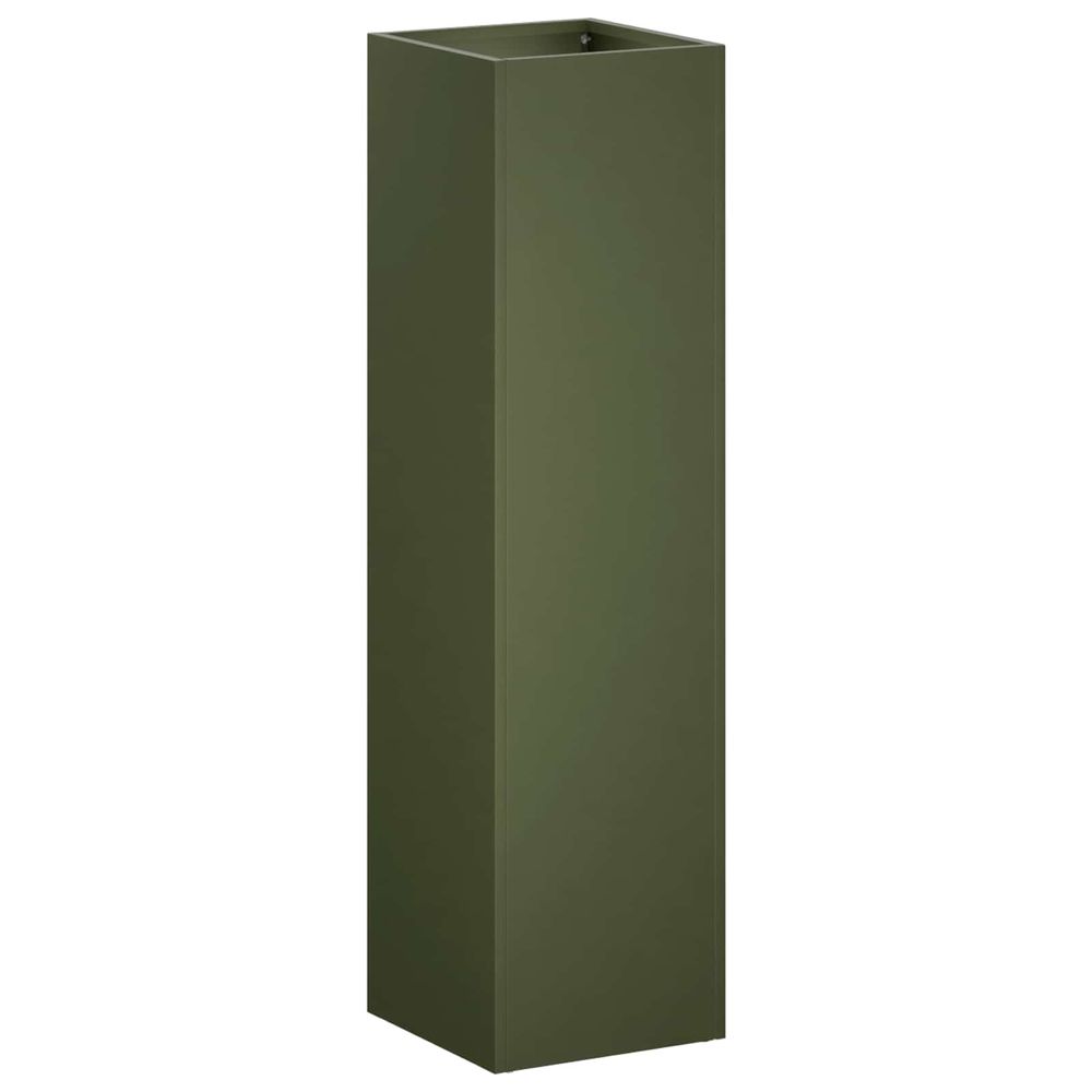Cache-pot de jardin vert olive 20 x 20 x 75 cm
