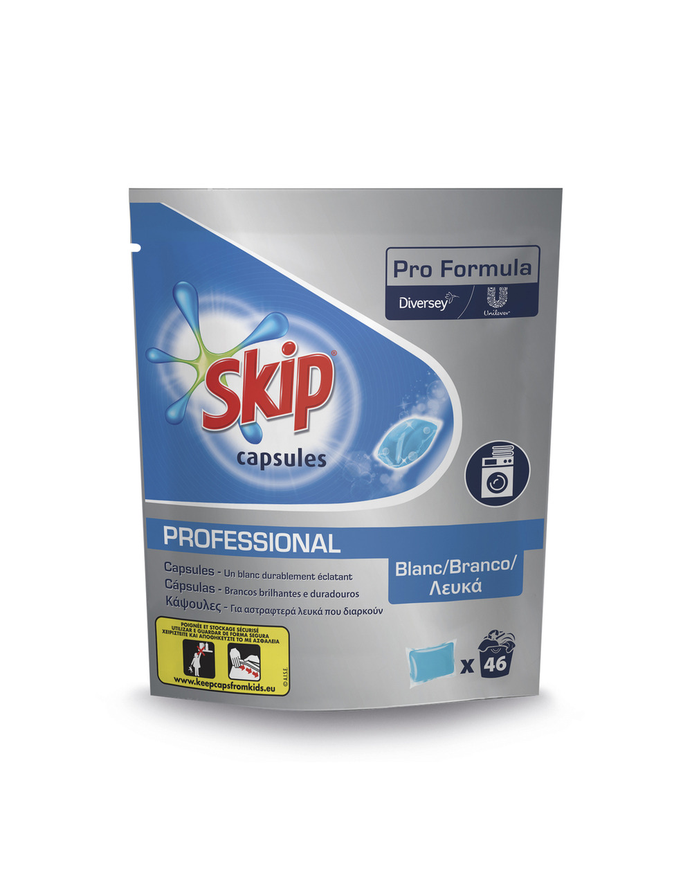 Skip pro lessive capsules linge blanc sachet de 46 - skip