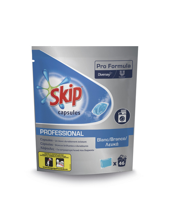 Skip pro lessive capsules linge blanc sachet de 46 - skip