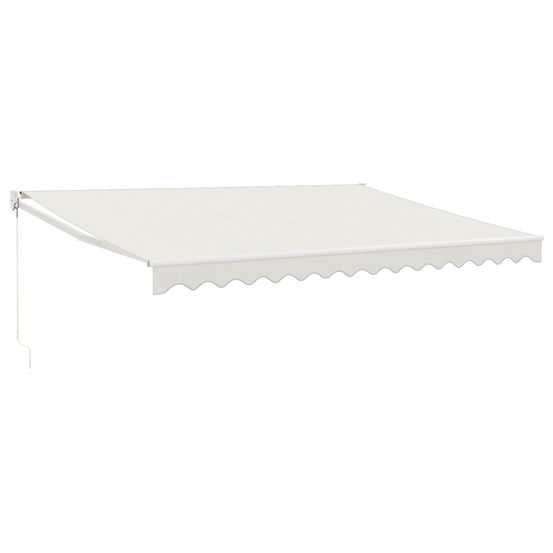 Auvent rétractable crème 4x3 m tissu et aluminium