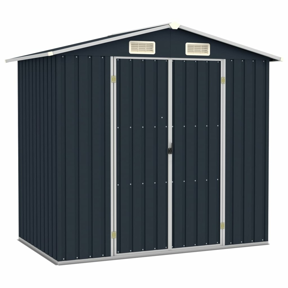 Abri de jardin cabane cabanon maison de stockage remise extérieur hangar outils robuste 205 x 129 x 183 cm acier galvanisé an