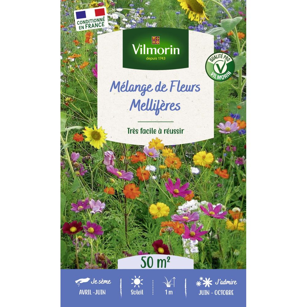 Fleurs mellifères - 50 m² - mélange de fleurs
