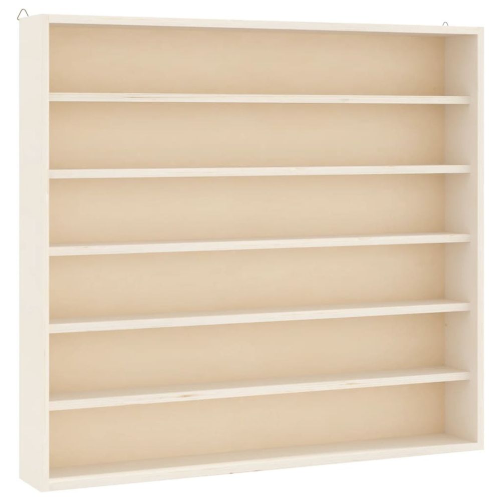 Vitrine de collection en bois avec 6 étagères 60x8,5x55 cm