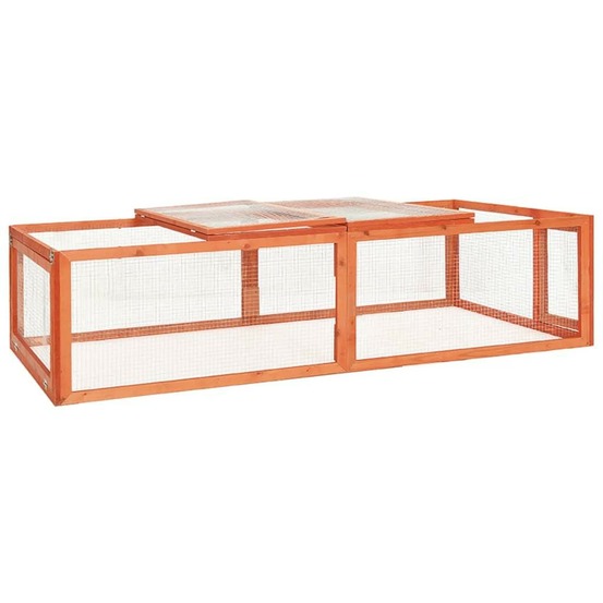 Clapier cage lapins petits animaux 183 x 90 x 46,5 cm bois de sapin massif