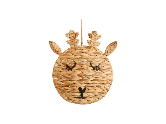 Décoration murale biche en jacinthe