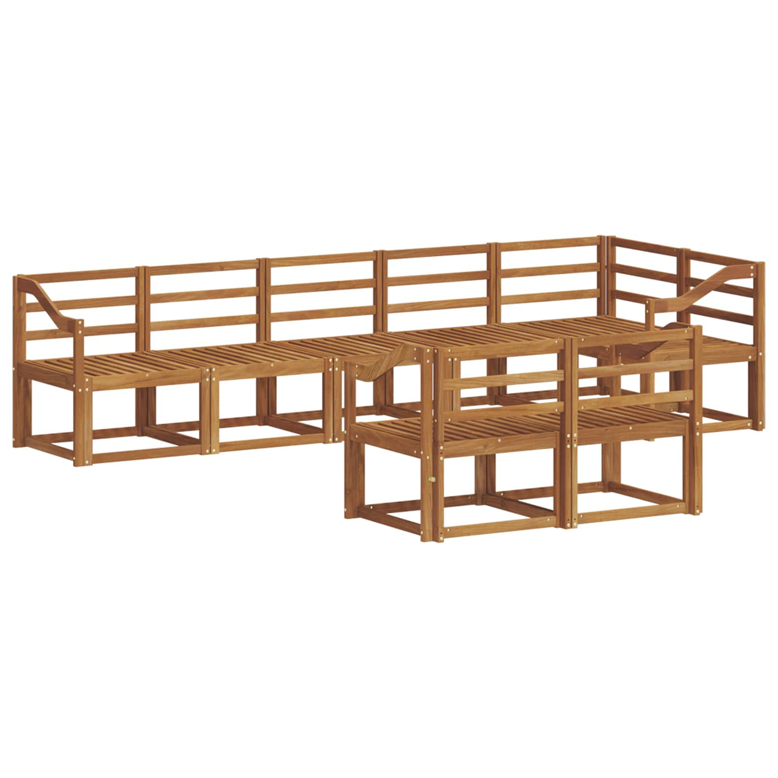 Ensemble de canapés d'extérieur 8 pcs naturel