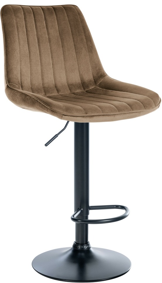 Tabouret de bar toni velours noir